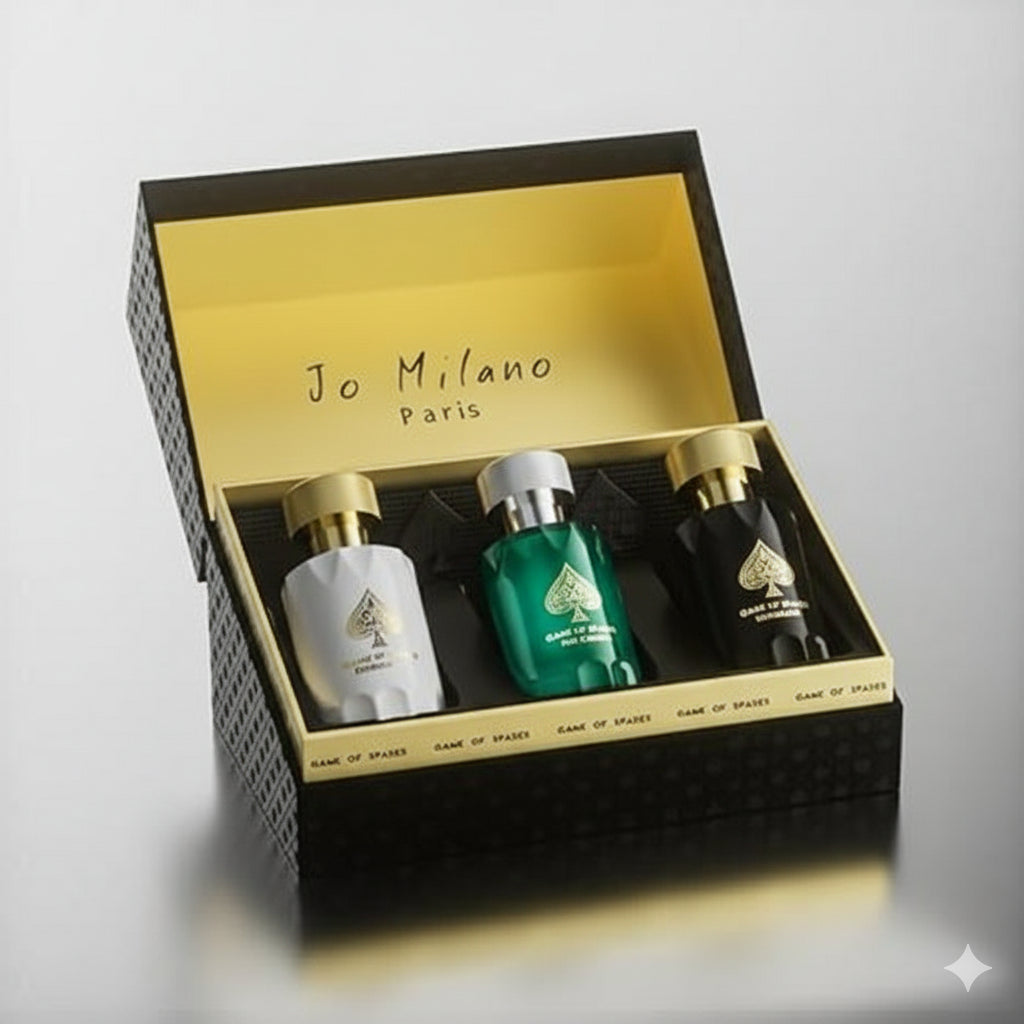 JO MILANO GAME OF SPADES TOPAZ 1.0 EDP + 1.0 EMERALD+ 1.0 DIAMOND