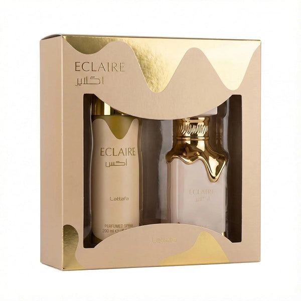 LATTAFA ECLAIRE 2 PCS GIFT SET WITH 100ML EDP + 200ML PERFUMED SPRAY