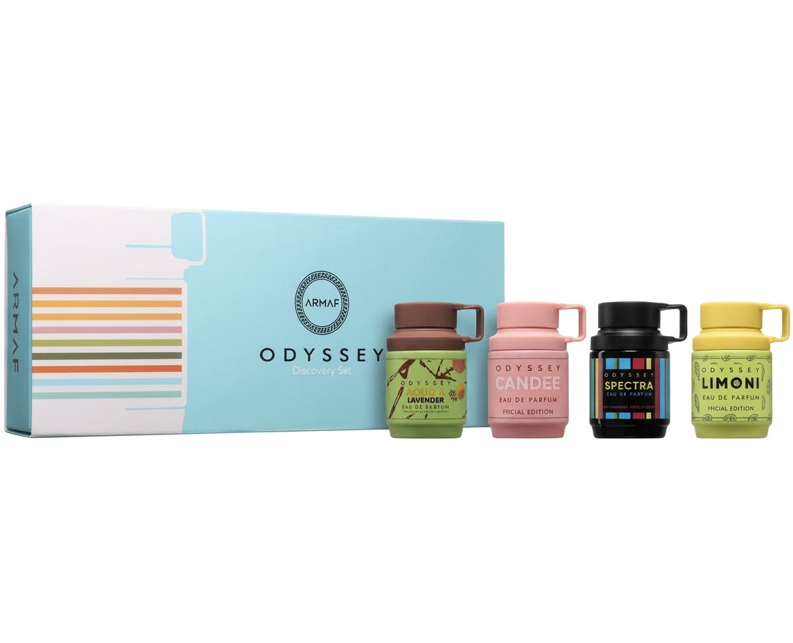ARMAF ODYSSEY DISCOVER MINI SET CANDEE+SPECTRA+LIMONI+DUBAI CHOCOLATE 12 ML X 4 PCS