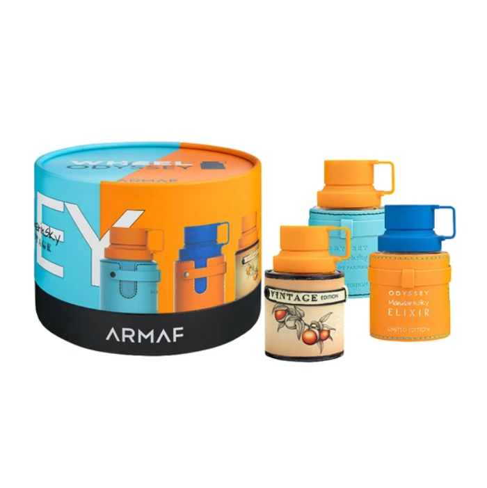 ARMAF ODYSSEY WHEEL MANDARIN SKY+ELIXIR+VINTAGE 1.0 EDP SPR